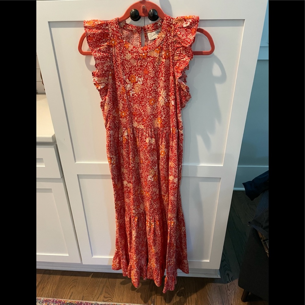 Universal Thread Floral Ruffle Sleeveless Maxi